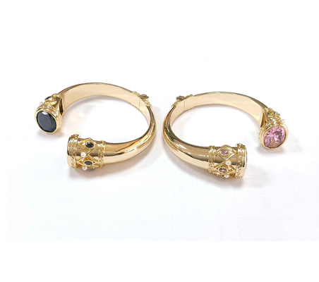 Platering Messing Armband Armbanden Manschet Juwelen Granaatstenen Zilveren Juwelen Glitter CZ