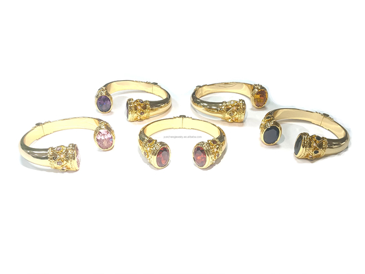 Platering Messing Armband Armbanden Manschet Juwelen Granaatstenen Zilveren Juwelen Glitter CZ