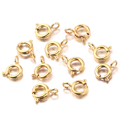 18k goud geplatte veerclamps handgemaakte doe-het-zelf accessoires 925 Sterling zilver sieraden