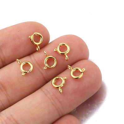 18k goud geplatte veerclamps handgemaakte doe-het-zelf accessoires 925 Sterling zilver sieraden
