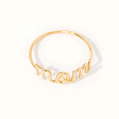 Roestvrij staal 18k goud moeder stapelring voor vrouwen fijne sieraden