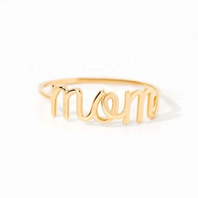 Roestvrij staal 18k goud moeder stapelring voor vrouwen fijne sieraden