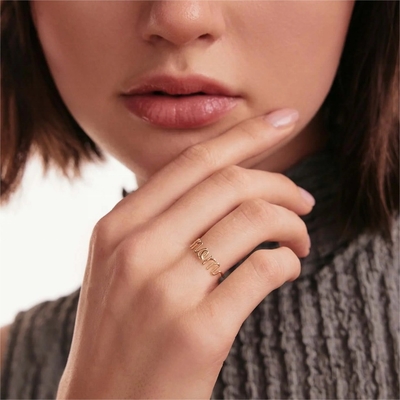 Roestvrij staal 18k goud moeder stapelring voor vrouwen fijne sieraden