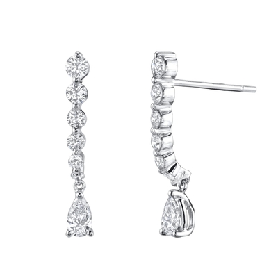 925 Sterling Silver White Pear Drop Cubic Zircon oorbellen voor klantenbehoeften