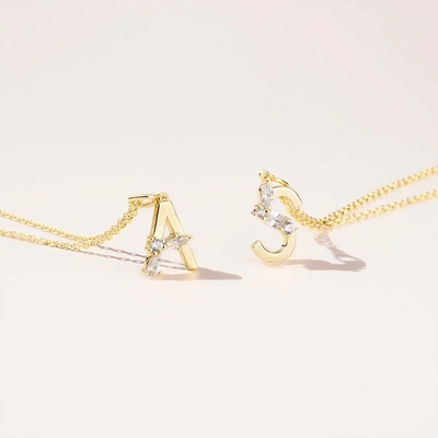 925 Sterling zilver CZ briefhangers in eenvoudig 18K goudgeplatte voor mode sieraden