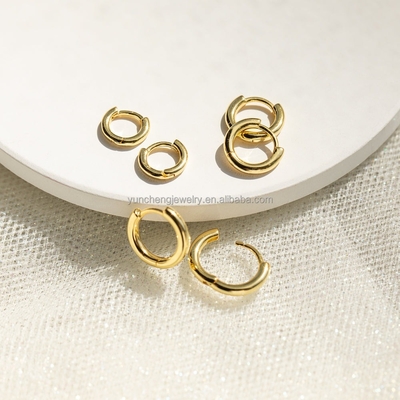 Zilveren fijne sieraden Minimalist 18K Gold 9MM 11MM 13MM Hoop Set voor FedEx DHL UPS TNT EMS Shipping