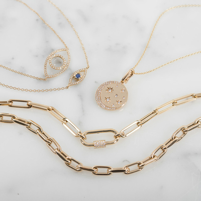 18K goud geplatte grote papieren clip 925 Sterling zilver ovale ketting ketting ketting met OEM