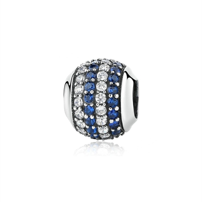 Mode Wit en Blauw CZ 925 Sterling zilver Juwelen maken Accessoires