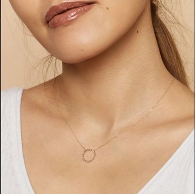 14K goud geplatte 925 Sterling zilver Twist hanger halsketting met 16 inch lengte link ketting