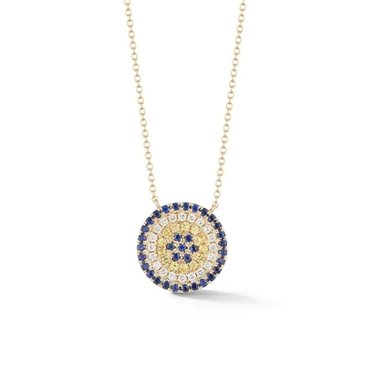 Blauw en wit CZ ketting cirkel in de vorm van 925 Sterling zilver voor meisjes' prachtige look