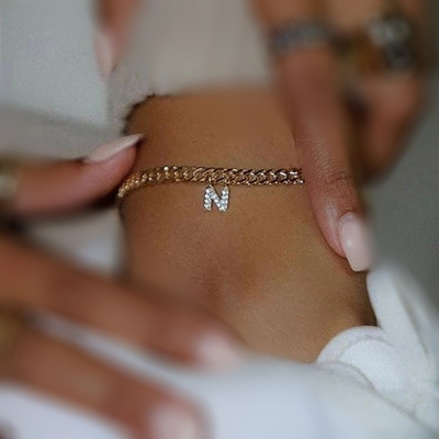 Gepersonaliseerde 18K vergulde mode messing Cubaanse Link Chain Tennis Armband voor vrouwen