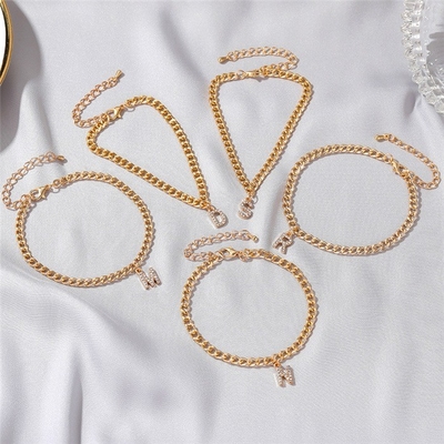 Gepersonaliseerde 18K vergulde mode messing Cubaanse Link Chain Tennis Armband voor vrouwen