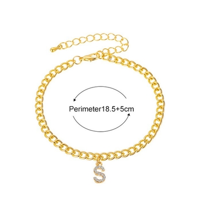 Gepersonaliseerde 18K vergulde mode messing Cubaanse Link Chain Tennis Armband voor vrouwen