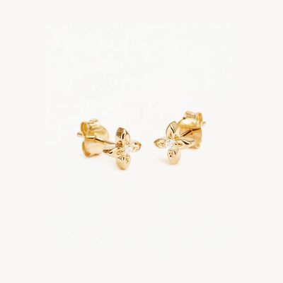 925 Sterling zilveren bloemstok oorbellen Kleine grootte voor dagelijks gebruik