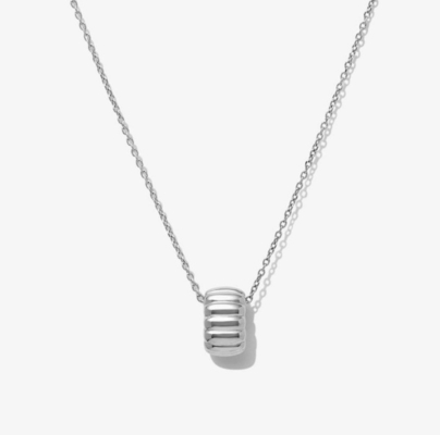 Goudgeplatte 925 Sterling zilver enkelvoudige enkelvoudige kralen cirkel charme hanger halsketting OEM