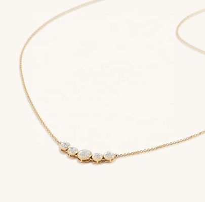 Rhodium 18k goud halsketting vrouwen 1,2 mm witgoud Cz hanger