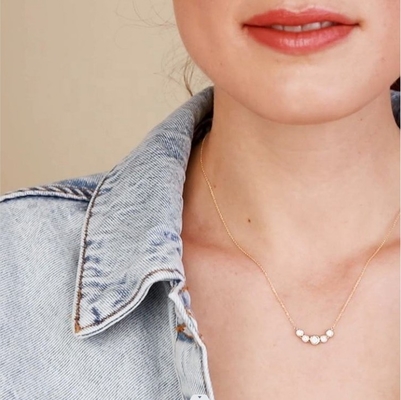 Rhodium 18k goud halsketting vrouwen 1,2 mm witgoud Cz hanger