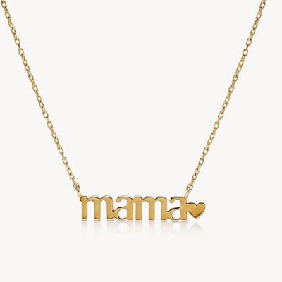 26mm 18K goud geplatte halsketting MAMA Hart halsketting voor Dames' Day
