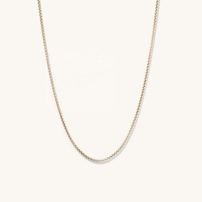 Handgemaakte 18K vergulde ronde doosketting met snelle verzending en aanpasbaar logo