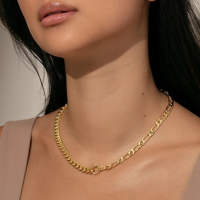 18k goud geplatte dubbele ketting ketting voor meisjes mode accessoires collectie