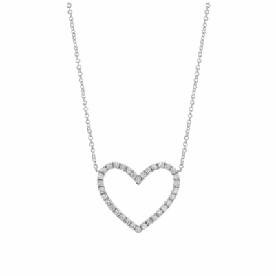 925 Sterling Zilver Pave Diamant Liefde Ketting voor Vriendin