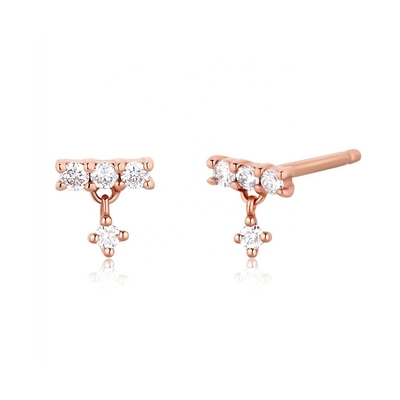 Goud geplatte 2022 Minimalist Stud oorbellen voor vrouwen in 925 Sterling zilver op maat
