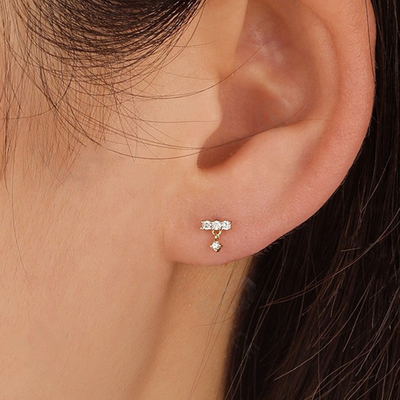 Goud geplatte 2022 Minimalist Stud oorbellen voor vrouwen in 925 Sterling zilver op maat