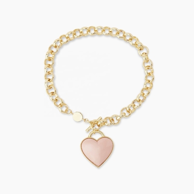 925 Sterling Silver Heart Charm Armband in Chique Roze voor meisjes Heerlijke sieraden