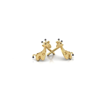 Micro-inserttechnologie Sterling zilver Kinderkleding sieraden giraffe stud oorbellen