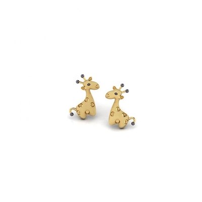 Micro-inserttechnologie Sterling zilver Kinderkleding sieraden giraffe stud oorbellen
