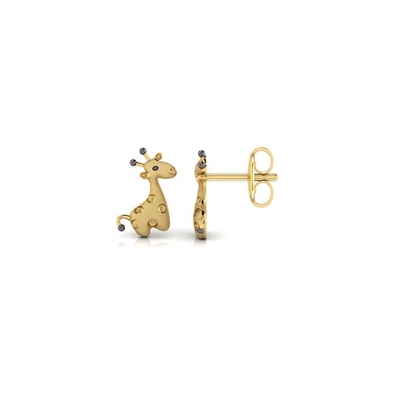 Micro-inserttechnologie Sterling zilver Kinderkleding sieraden giraffe stud oorbellen