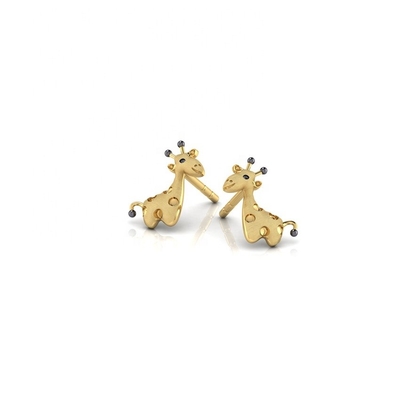 Micro-inserttechnologie Sterling zilver Kinderkleding sieraden giraffe stud oorbellen