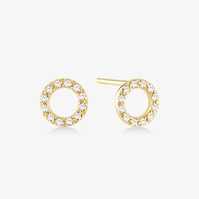 18K goud geplatte 925 Sterling zilver klassieke stud oorbellen voor meisjes mode accessoire