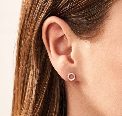 18K goud geplatte 925 Sterling zilver klassieke stud oorbellen voor meisjes mode accessoire