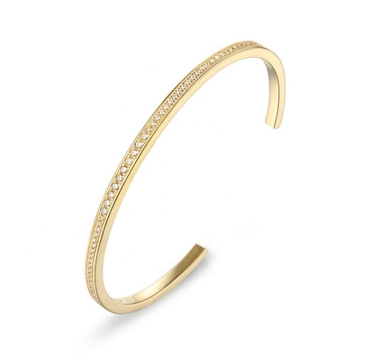 Vrouwen verstelbare armband met Pave Zircons 18K goud geplateerde sieraden