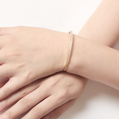 Vrouwen verstelbare armband met Pave Zircons 18K goud geplateerde sieraden