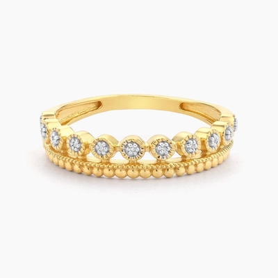 925 Sterling zilver CLASSIC Style Groothandel Stackable Vrouwen Ring met vergulde kralen