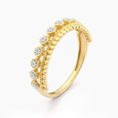 925 Sterling zilver CLASSIC Style Groothandel Stackable Vrouwen Ring met vergulde kralen