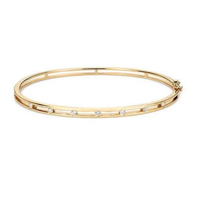 Diamond Station zilveren armband Armband 58mm 14k verguld armband