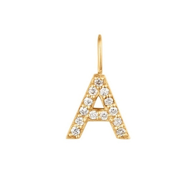 Nickelvrije 925 Sterling Silver Letter Een Diamant Charm Ketting Populaire Initiële Charm