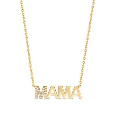 Verloving 2022 Unieke MAMA 18K Gold Groothandel Moedersdag Geschenken 925 Sterling Zilveren Halsketting Juwelen