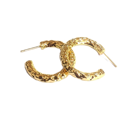 ODM 18K Gold Tube Hoop Ohrringe Gele Gold Plating Tubulaire Hoop Ohrringe