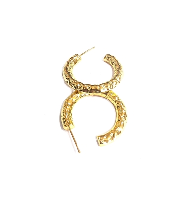 ODM 18K Gold Tube Hoop Ohrringe Gele Gold Plating Tubulaire Hoop Ohrringe