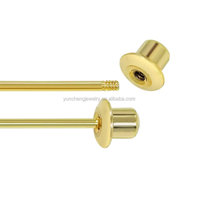 Handgemaakte 4mm heldere CZ Goud geplatte stud oorbellen voor baby's en kinderen 925 zilveren sieraden