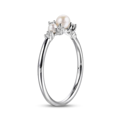 Witte CZ stapelbare 925 Sterling zilveren ringen maat 3-10 Parel verlovingsringen