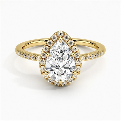 925 Sterling zilver halo witgoud verlovingsringen
