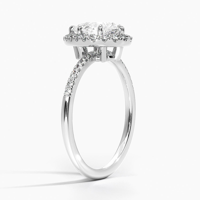 925 Sterling zilver halo witgoud verlovingsringen