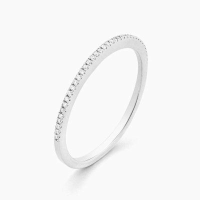Hot Item 18K goud geplatte halve eeuwigheid stapelbare 925 Sterling zilver vrouwen band ring