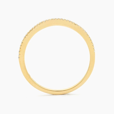 Hot Item 18K goud geplatte halve eeuwigheid stapelbare 925 Sterling zilver vrouwen band ring
