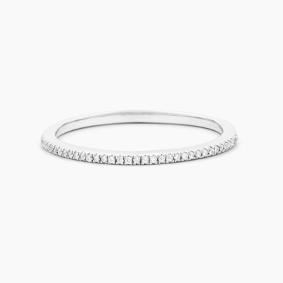Hot Item 18K goud geplatte halve eeuwigheid stapelbare 925 Sterling zilver vrouwen band ring
